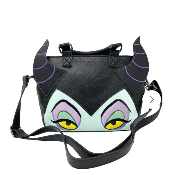Disney Handbags - Disney Loungefly Maleficent  Black and Purple Crossbody Bag NIP